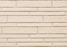  Клинкерная фасадная плитка облицовочная под кирпич Stroeher (Штроер) Zeitlos 351 kalkbrand рельефная, 400*71*14 мм