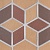 Клинкерная Мозаика Декор вставка на сетке ЭкоКлинкер Flower Цветок 150*150*14 мм
