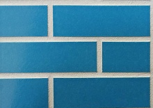Глазурованная клинкерная фасадная плитка под кирпич ABC Hellblau 340 голубая, 240*71*10 мм