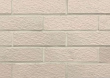Амстердам-7 рельефная, белая клинкерная фасадная плитка под кирпич 245*65*7 мм, керамин