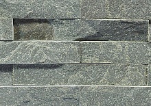 Сланец Зеленый 600*150*10-20 мм, натуральный камень для фасада и интерьера BD
